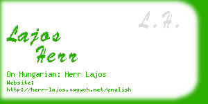 lajos herr business card